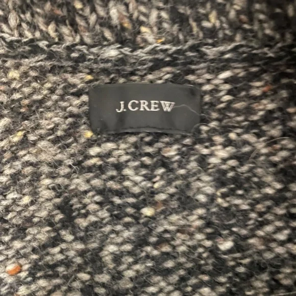 Mens Vintage J CREW MARLED WOOL CARDIGAN LEATHER BUTTONS ELBOW PATCHES SZ S - Picture 6 of 7